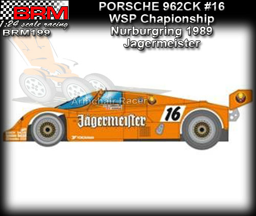 BRM 1:24 BRM199 - Porsche 962CK WSP Championship Nurburgring '89