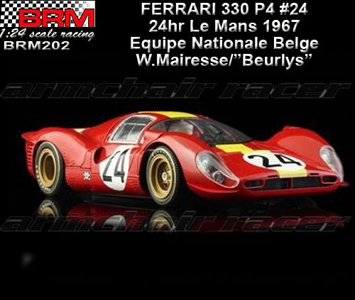BRM 1:24 BRM202 - Ferrari 330 P4 - 24hr Le Mans 1967 #24