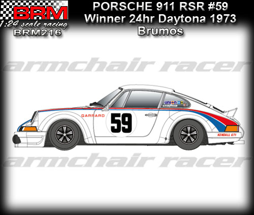 BRM 1:24 BRM216 - Porsche 911 RSR - winner 24hr Daytona1973 #59