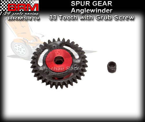 BRM GEAR S419 - Spur Gear Anglewinder - 33 tooth with grub screw