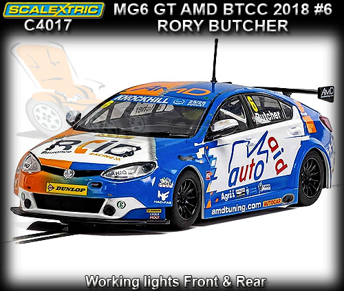 SCALEXTRIC C4017 - MG6 GT - BTCC 2018 - AmD Rory Butcher #6