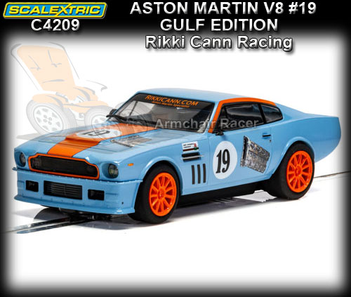 SCALEXTRIC C4209 - Aston Martin V8 - Gulf Edition #19 Rikki Cann