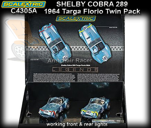 SCALEXTRIC C4305A - Shelby Cobra 289 - 1964 Targa Florio pack