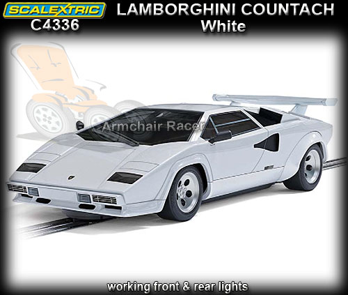 SCALEXTRIC C4336 - Lamborghini Countach - 1986 white road car