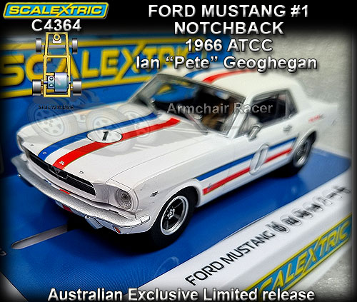 SCALEXTRIC C4364 - Ford Mustang - 1966 ATCC - #1 Geoghegan
