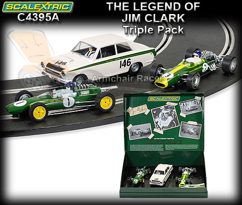 SCALEXTRIC C4395A - Legend of Jim Clark- Lotus triple pack