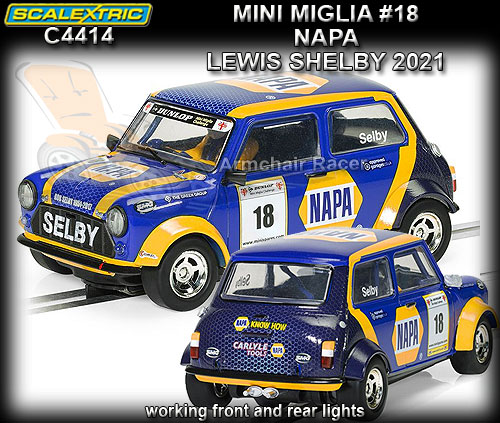 SCALEXTRIC C4414 - Mini Miglia - 2021 NAPA #18 - Lewis Selby