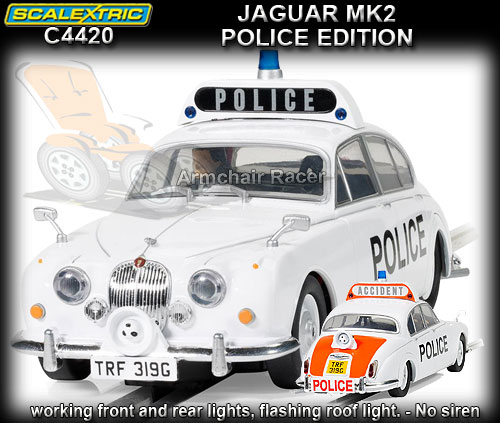 SCALEXTRIC C4420 - Jaguar MKII - Police Edition with roof lights