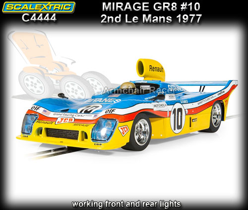 SCALEXTRIC C4444 - Mirage GR8 - 2nd Le Mans 1977 - Gitanes #10