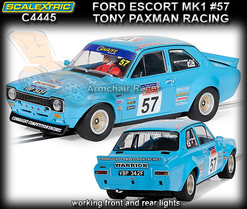 SCALEXTRIC C4445 - Ford Escort MK1 - Tony Paxman Racing #57