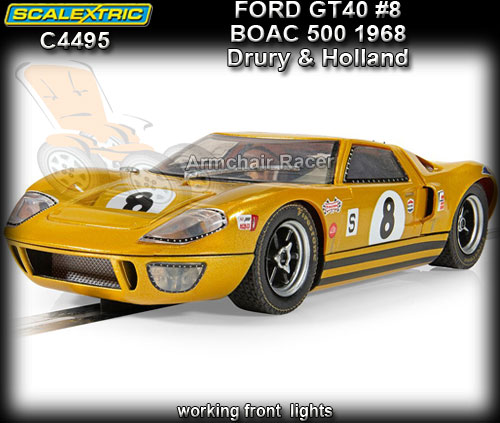 SCALEXTRIC C4495 - Ford GT40 - BOAC 500 1968 - #8 Drury/Holland