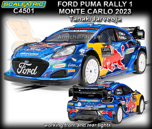 SCALEXTRIC C4501 - Ford Puma Rally 1 - Monte Carlo 2023 #8 4WD