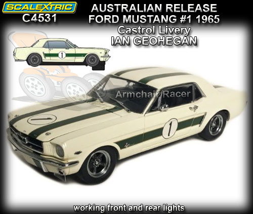 SCALEXTRIC C4531 - Ford Mustang - Ian Geoghegan 1967 ATCC #1