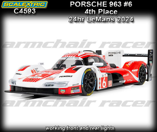 SCALEXTRIC C4593 - Porsche 963 24hrs Le Mans 2024 - 4th place