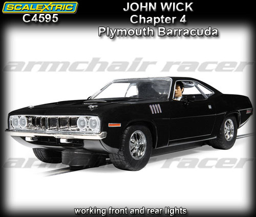 SCALEXTRIC C4595 - Plymouth Barracuda - John Wick Chapter 4