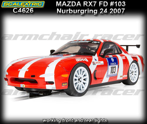 SCALEXTRIC C4626 - Mazda RX7 FD - Nurburgring 24 2007 #103