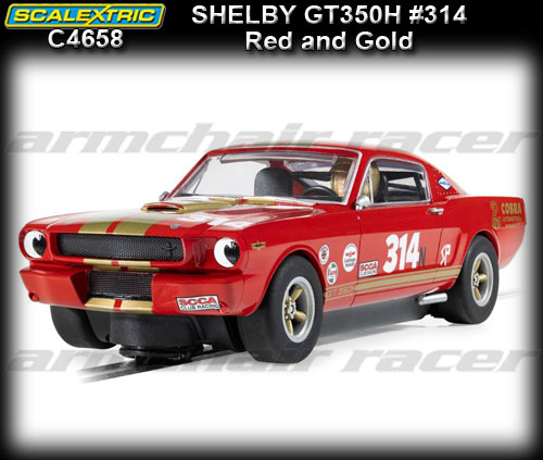 SCALEXTRIC C4658 - Shelby GT350H - Red and Gold #314