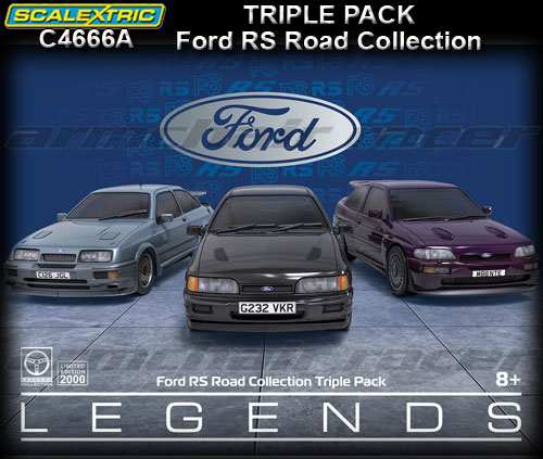 SCALEXTRIC C4666A - Ford RS Road Collection - triple pack