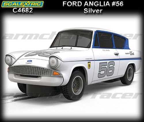 SCALEXTRIC C4682 - Ford Anglia - Silver #56