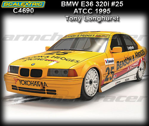 SCALEXTRIC C4690 - BMW E36 320i - ATCC 1995 #25 - Tony Longhurst