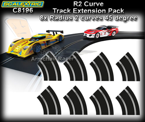 SCALEXTRIC TRACK C8196 - R2 Curve (x8) Track Extension Pack