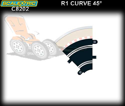 SCALEXTRIC TRACK C8202 - R1 2 x Inner Curve 45 deg.
