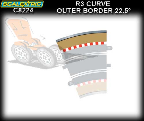 SCALEXTRIC BORDER C8224 - R3 Outer Border 22.5 degree