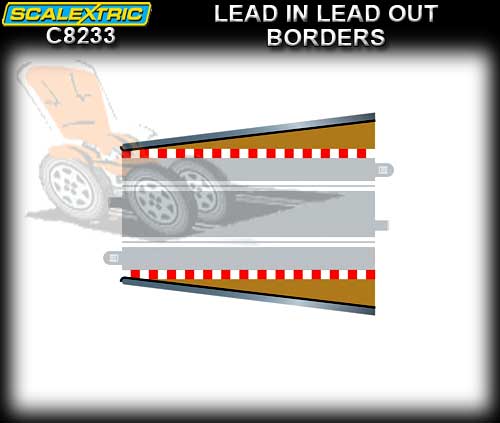 SCALEXTRIC BORDER C8233 - 2 x Lead In Lead Out borders