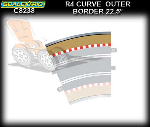 SCALEXTRIC BORDER C8238 - R4 Curve Outer Border 22.5 degree