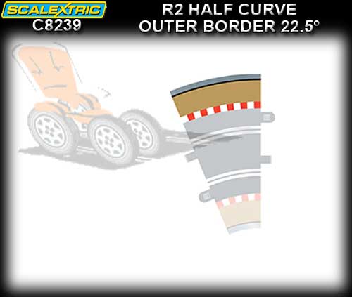 SCALEXTRIC BORDER C8239 - R2 Half Curve Outer Border 22.5 degree