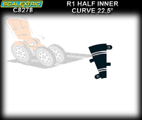 SCALEXTRIC TRACK C8278 - R1 Half Inner Curve 22.5 deg.