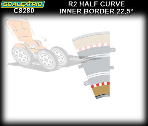 SCALEXTRIC BORDER C8280 - R2 Half Curve Inner Border 22.5 deg.