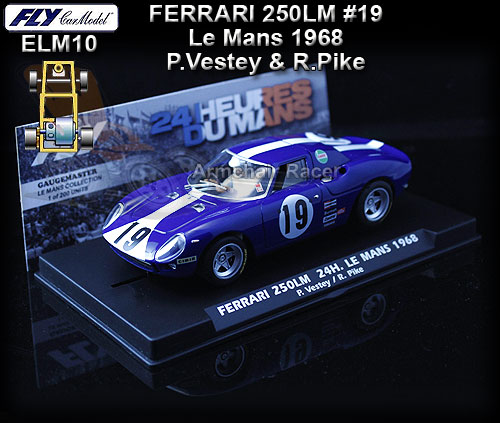 FLY ELM10 - Ferrari 250LM - Le Mans 1968 #19 (blue)