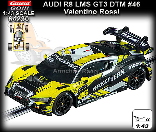 CARRERA GO 1:43 64230 - Audi R8 LMS GT3 DTM Valentino Rossi #46