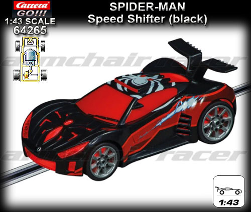 CARRERA GO 1:43 64265 - Spider-Man Speed Shifter (black)