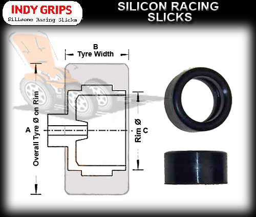 INDY GRIPS TYRES 2085 - for Ninco Lola Ford / Lola Toyota