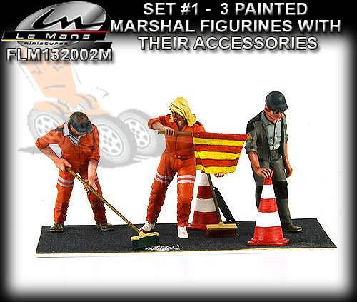 LE MANS MINIATURES COFLM132002M - Marshals set of 3 - set #1
