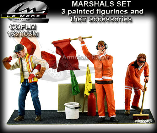 LE MANS MINIATURES COFLM132003M - Marshals set of 3 - set #2