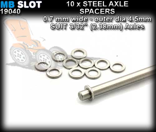MBSLOT AXLE SPACERS 19040 - 10 x 0.7 mm Axle Spacers