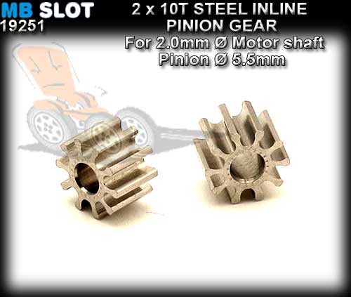 MBSLOT INLINE PINION GEAR MB19251 - 10T Steel Pinion Gear