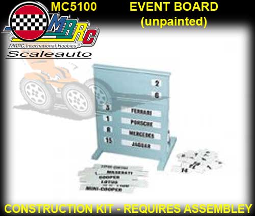 MRRC EVENT BOARD MC5100 - White plastic kit -Unpainted