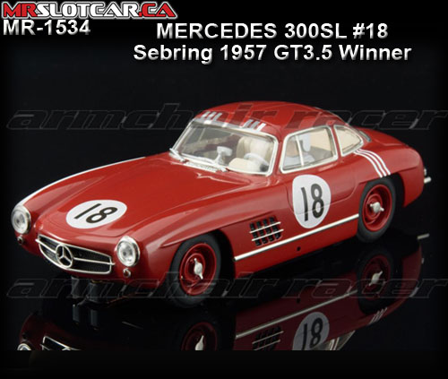 MR SLOTCAR MR1534 - Mercedes 300SL 1957 Sebring GT3.5 winner #18