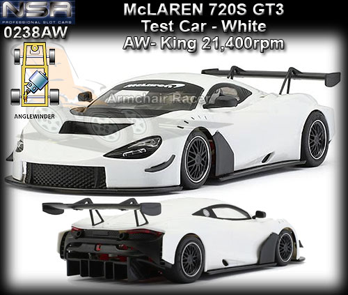 NSR 0238AW - McLaren 720S GT3 - Test Car - White