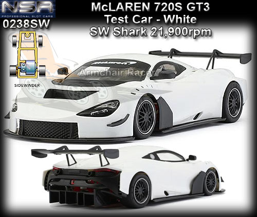 NSR 0238SW - McLaren 720S GT3 - Test Car - White
