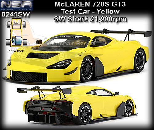 NSR 0241SW - McLaren 720S GT3 - Test Car - Yellow