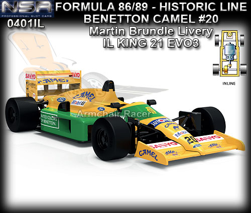 NSR 0401IL - Formula 1986/1989 - Camel #20 Martin Brundle livery