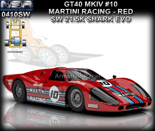 NSR 0410SW - Ford GT40 MKIV - Martini Racing livery - red #10