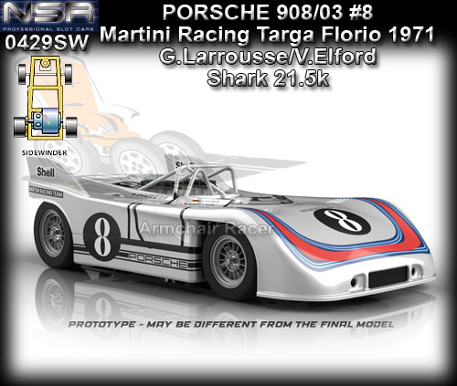 NSR 0429SW - Porsche 908/3 - Targa Florio1971 - Martini #8