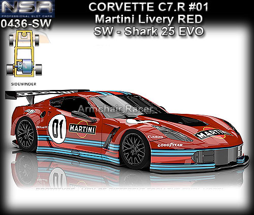 NSR 0436SW - Chevrolet Corvette C7R - Martini livery - red #01