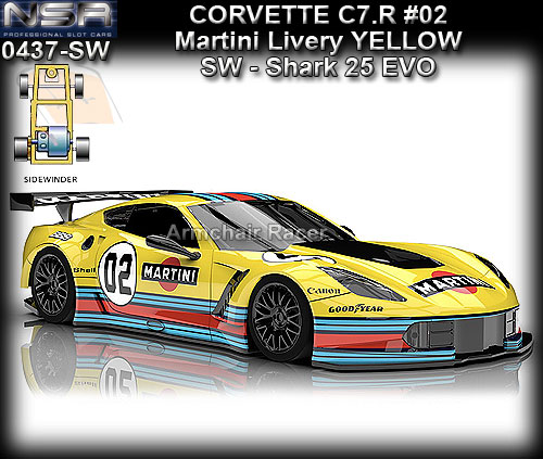NSR 0437SW - Chevrolet Corvette C7R - Martini livery yellow #02